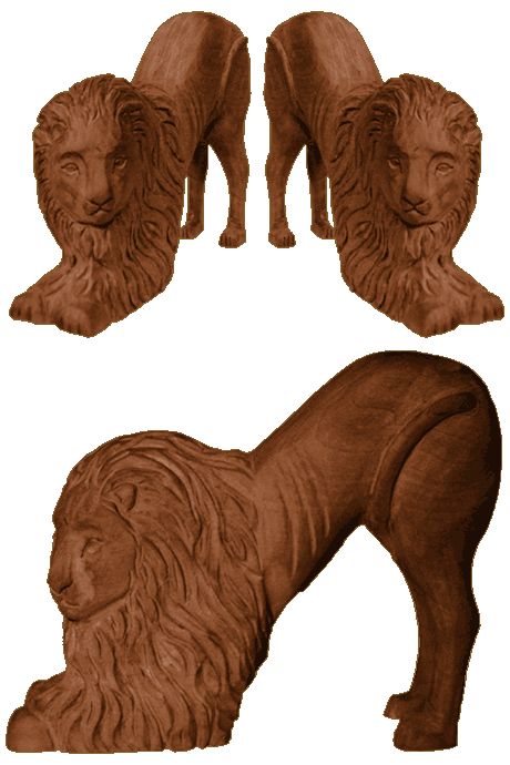 2 L&ouml;wen 9cm hoch