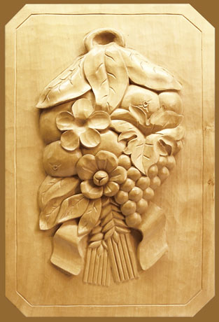 Geschnitztes Fruchtgeh&auml;nge 38cm hoch